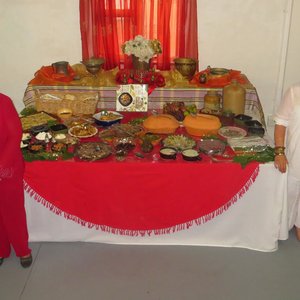 Die dames verantwoordelik vir die Bybelse ete, met Dineke Stecher, Kobie Lowenthal, Tess de Kock en Amanda Woest